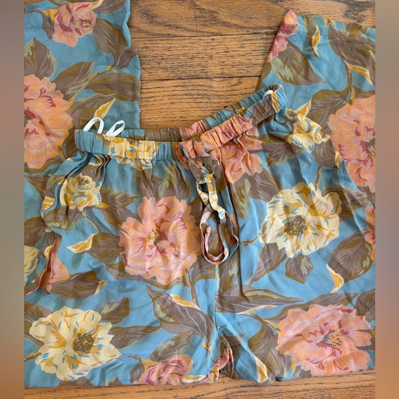 90s Vintage Floral Print Drawstring Pant By Carole Little - Picture 3 of 7